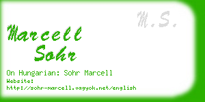 marcell sohr business card